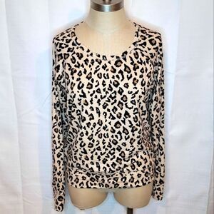 Jenni Intimates Animal Print Long Sleeve Pajama Top Size Small